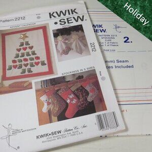 Kwik Sew 2212 Sewing Pattern NEW UNOPENED Christmas Advent Calendar